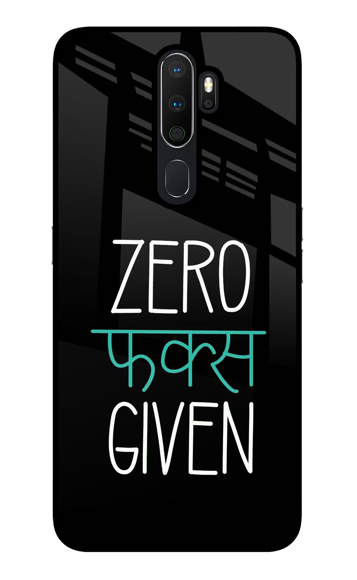 Zero Fucks Given Oppo A5 2020/A9 2020 Glass Case