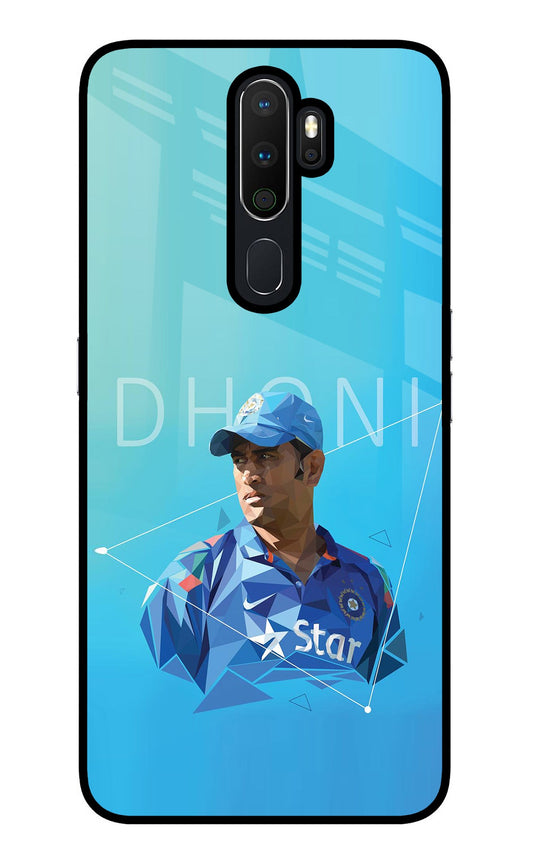 Dhoni Artwork Oppo A5 2020/A9 2020 Glass Case