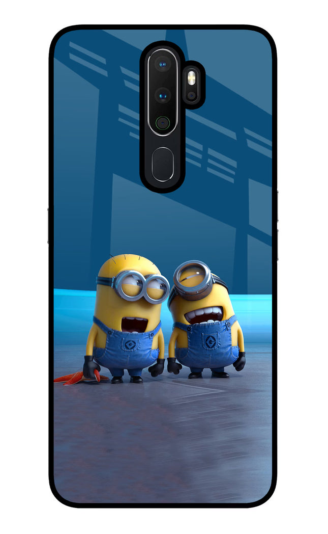 Minion Laughing Oppo A5 2020/A9 2020 Glass Case Back Cover by Casekaro