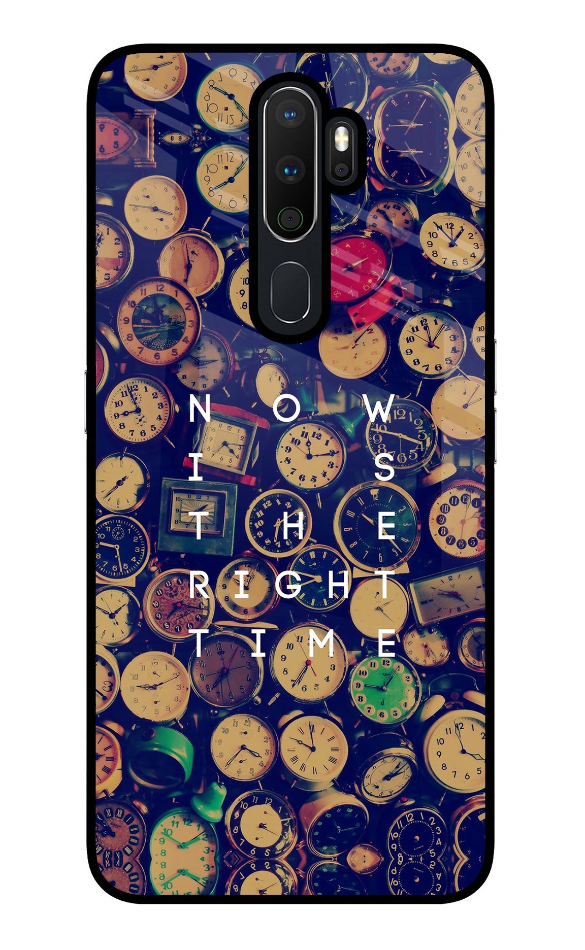 Now is the Right Time Quote Oppo A5 2020/A9 2020 Glass Case