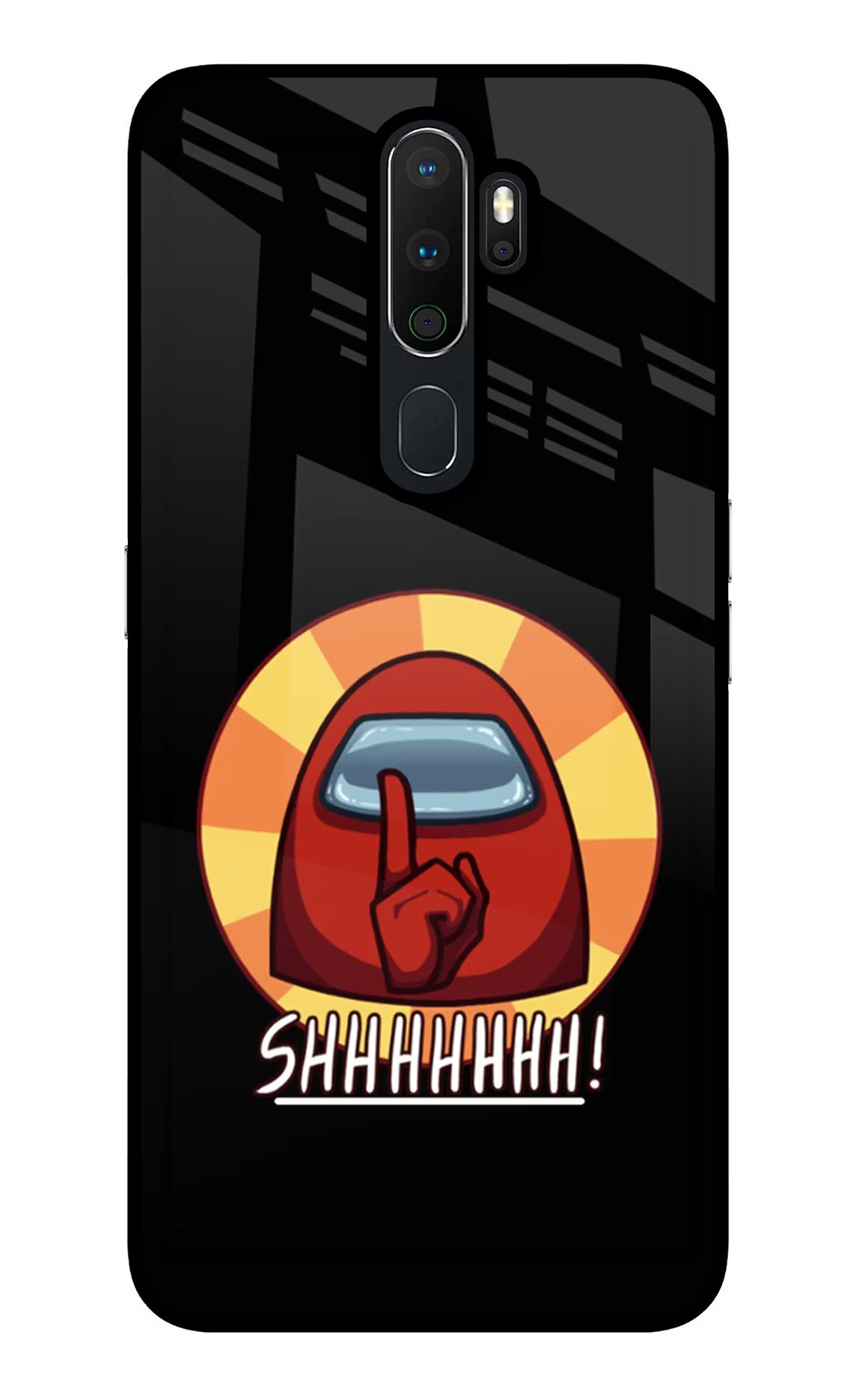 Among Us Shhh! Oppo A5 2020/A9 2020 Glass Case Back Cover by Casekaro