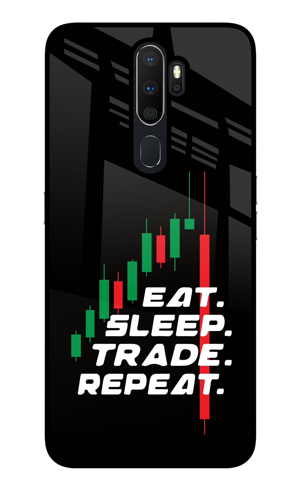 Eat Sleep Trade Repeat Oppo A5 2020/A9 2020 Back Cover