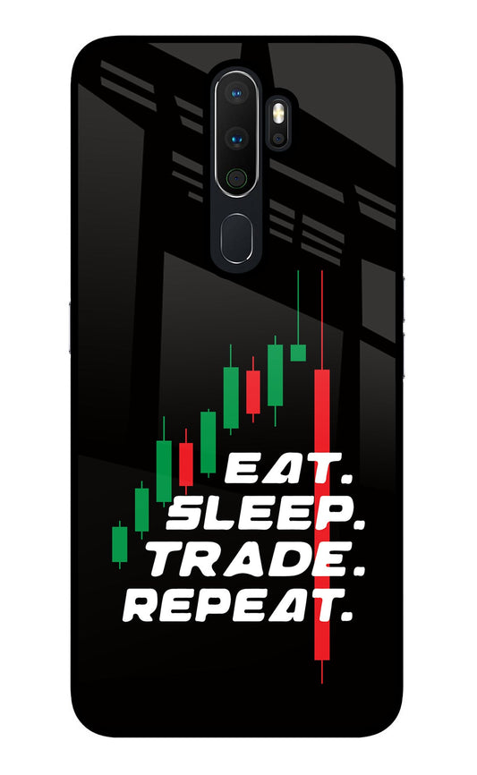 Eat Sleep Trade Repeat Oppo A5 2020/A9 2020 Glass Case
