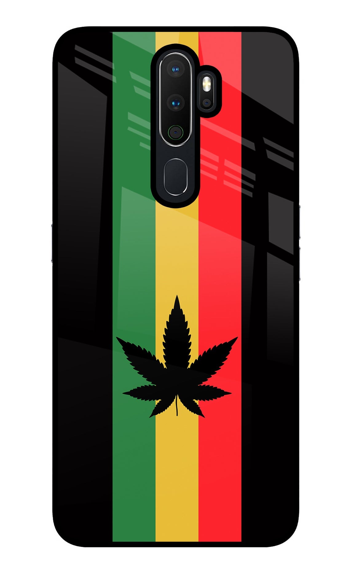 Weed Flag Oppo A5 2020/A9 2020 Glass Case