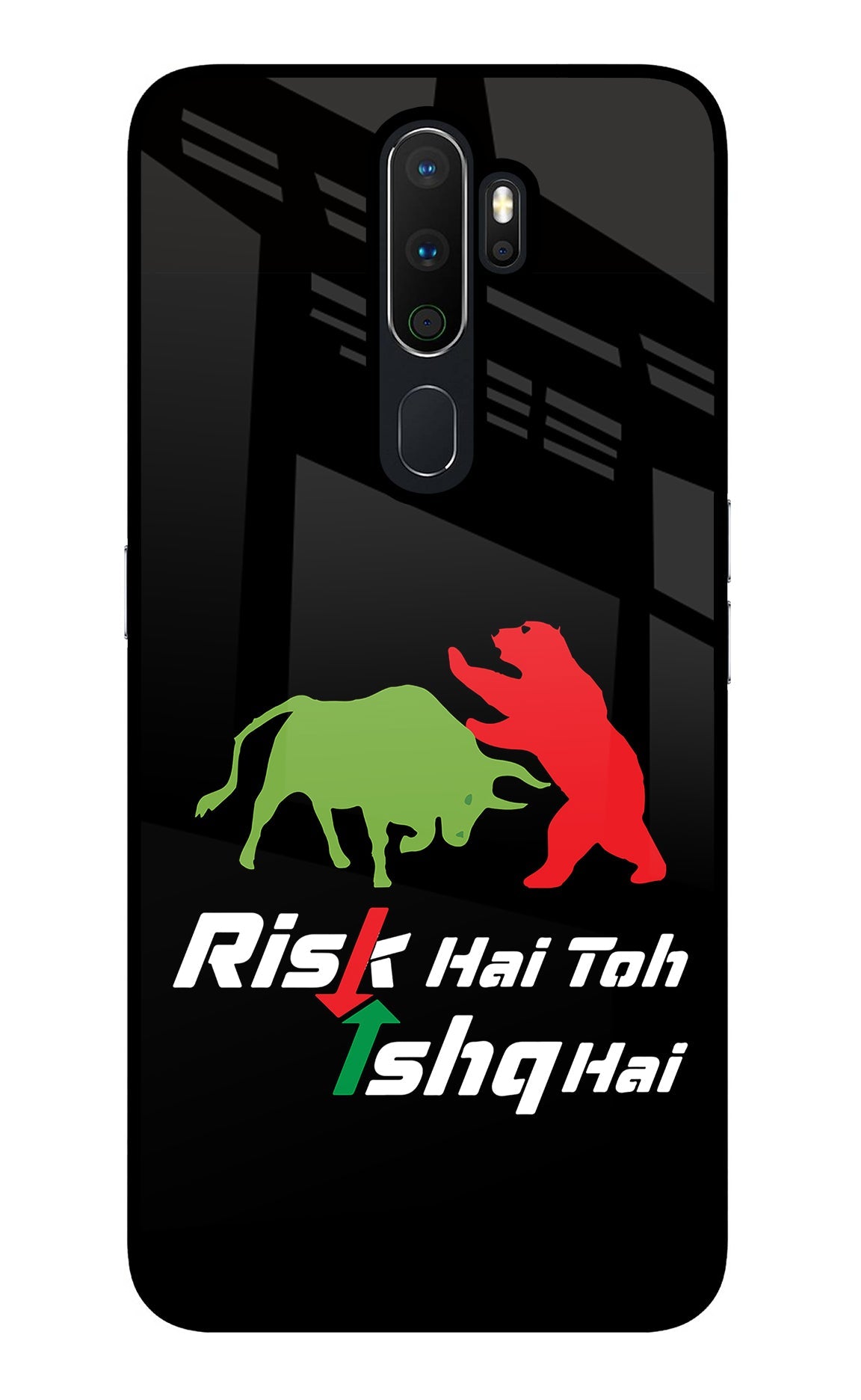 Risk Hai Toh Ishq Hai Oppo A5 2020/A9 2020 Glass Case