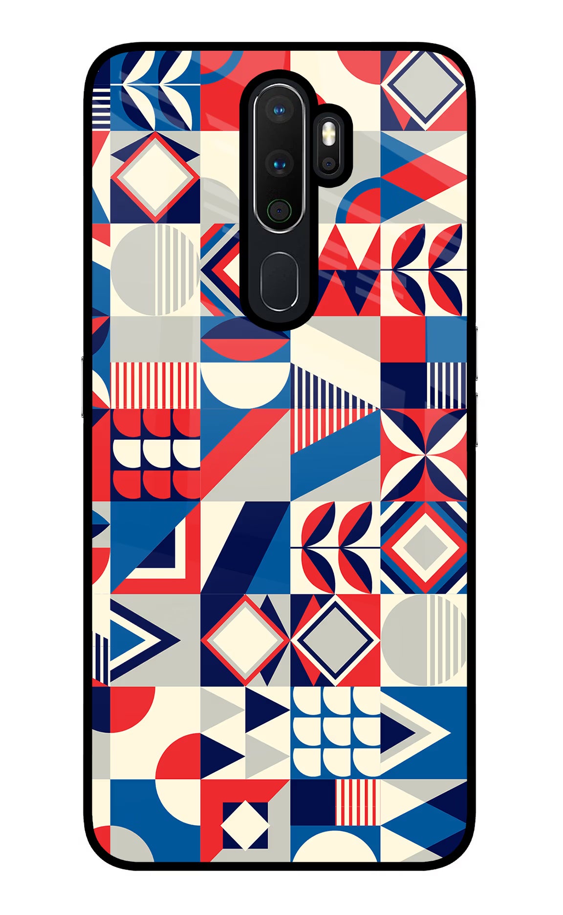 Colorful Pattern Oppo A5 2020/A9 2020 Glass Case Back Cover by Casekaro