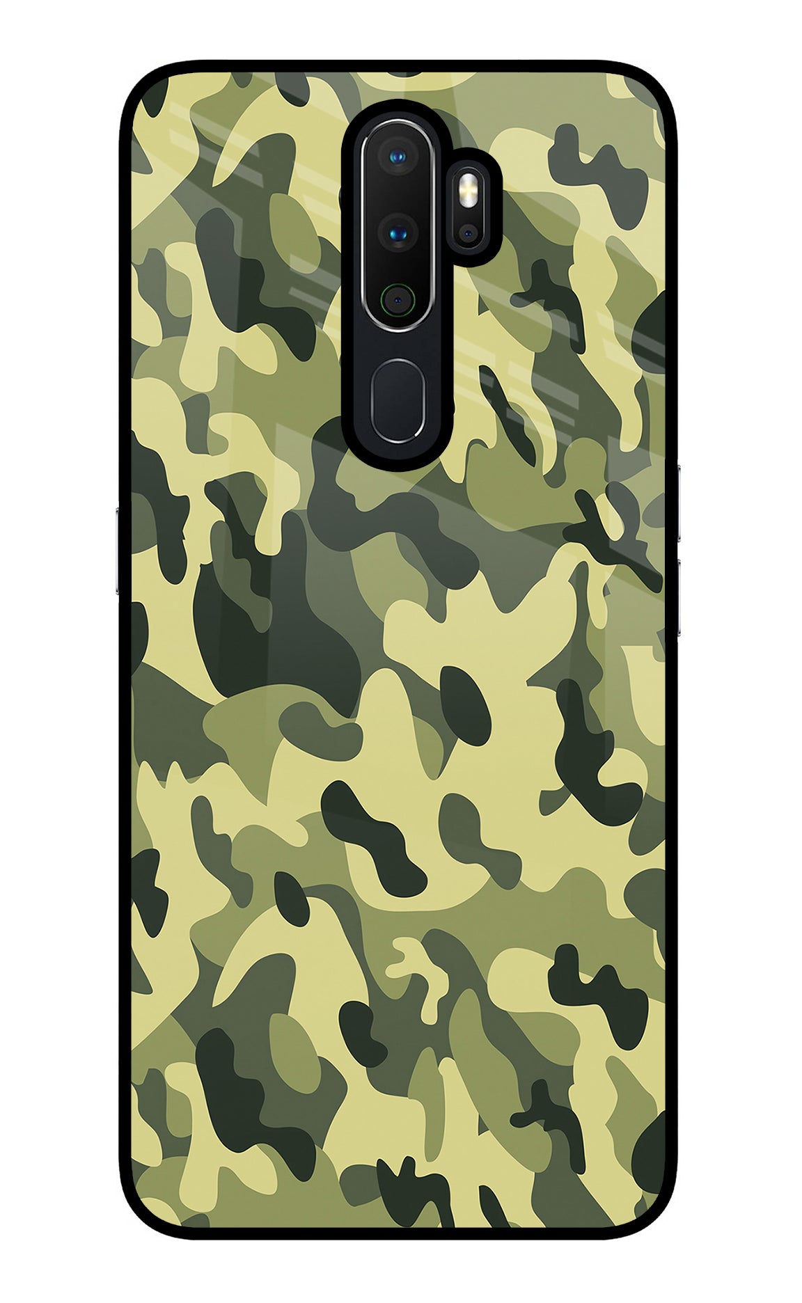 Camouflage Oppo A5 2020/A9 2020 Glass Case