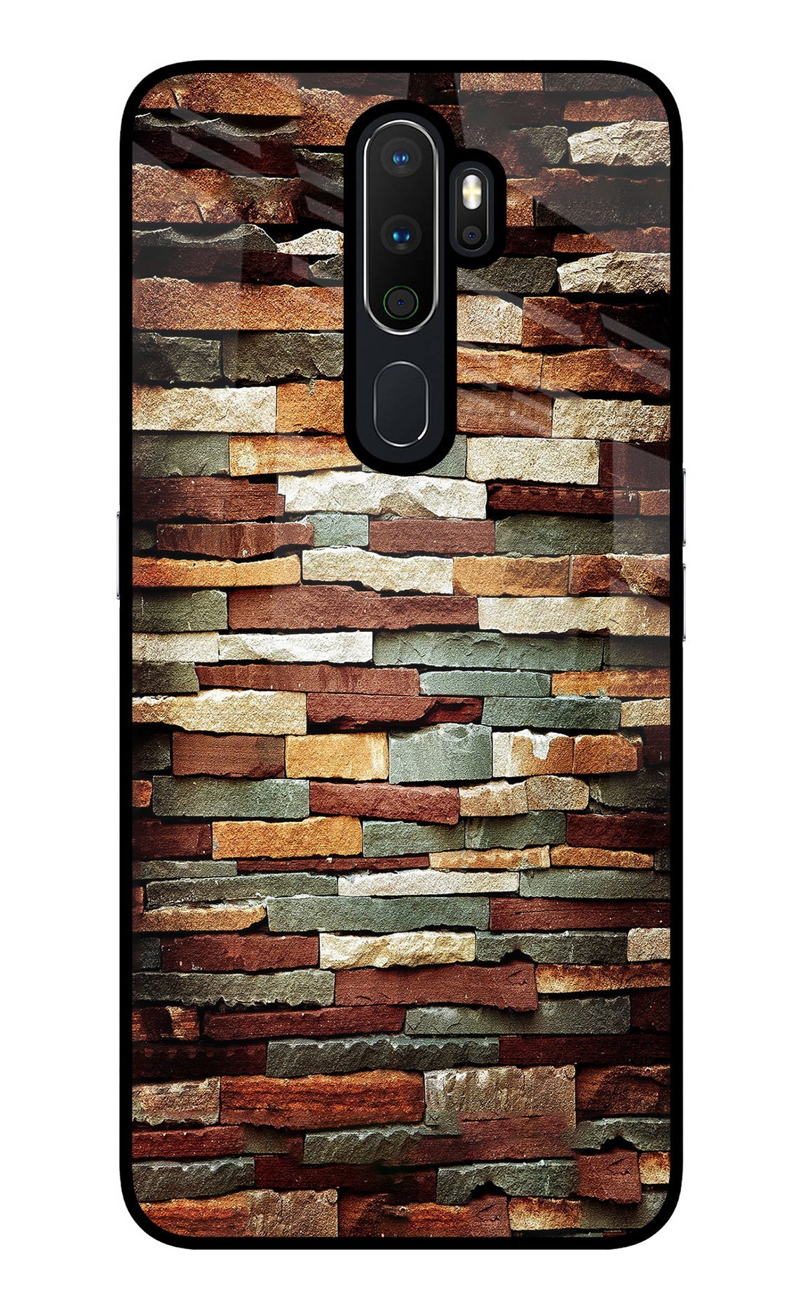 Bricks Pattern Oppo A5 2020/A9 2020 Glass Case