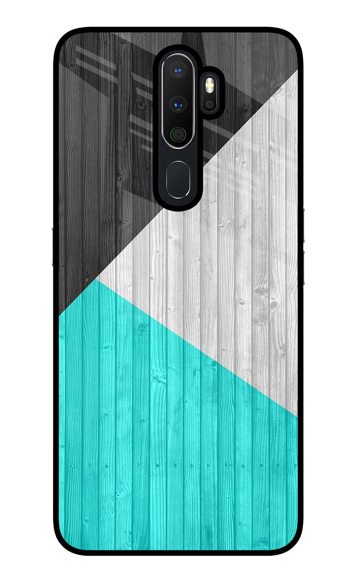 Wooden Abstract Oppo A5 2020/A9 2020 Glass Case Back Cover by Casekaro