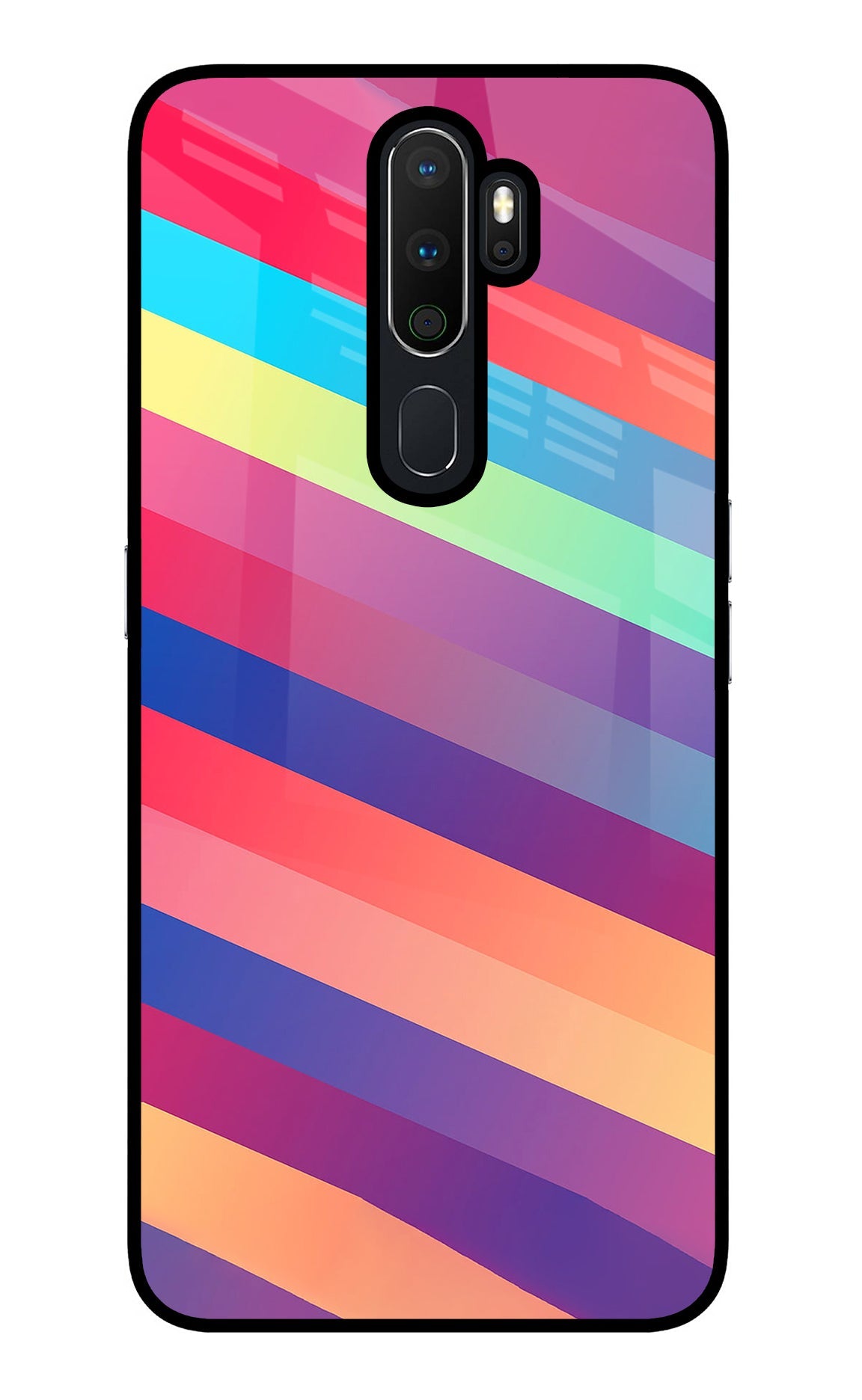 Stripes color Oppo A5 2020/A9 2020 Glass Case