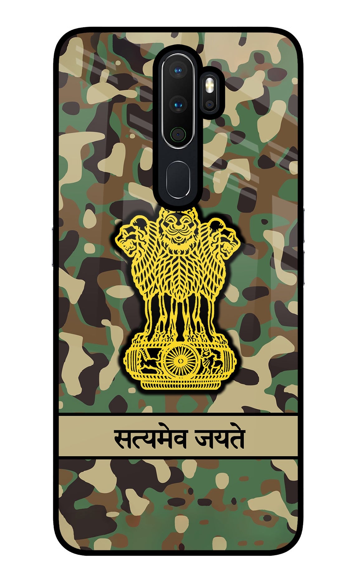 Satyamev Jayate Army Oppo A5 2020/A9 2020 Glass Case