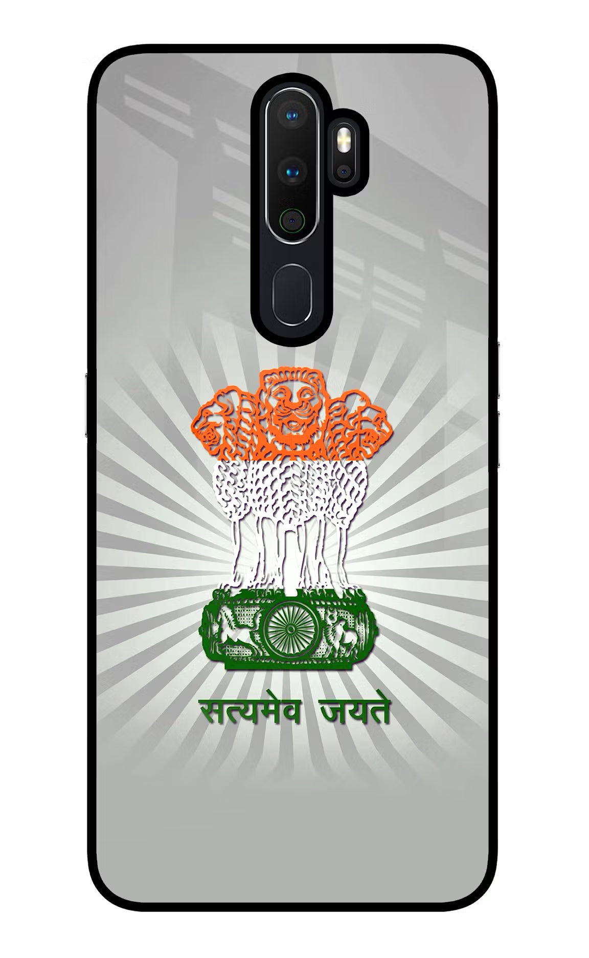 Satyamev Jayate Art Oppo A5 2020/A9 2020 Glass Case Back Cover by Casekaro