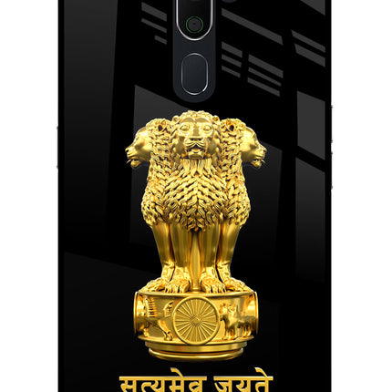Satyamev Jayate Golden Oppo A5 2020/A9 2020 Glass Case