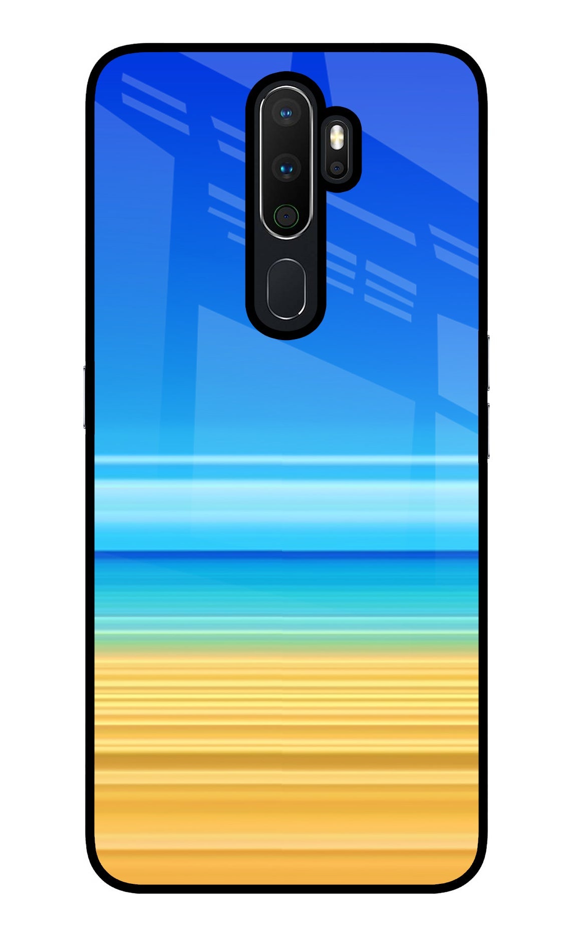 Beach Art Oppo A5 2020/A9 2020 Glass Case