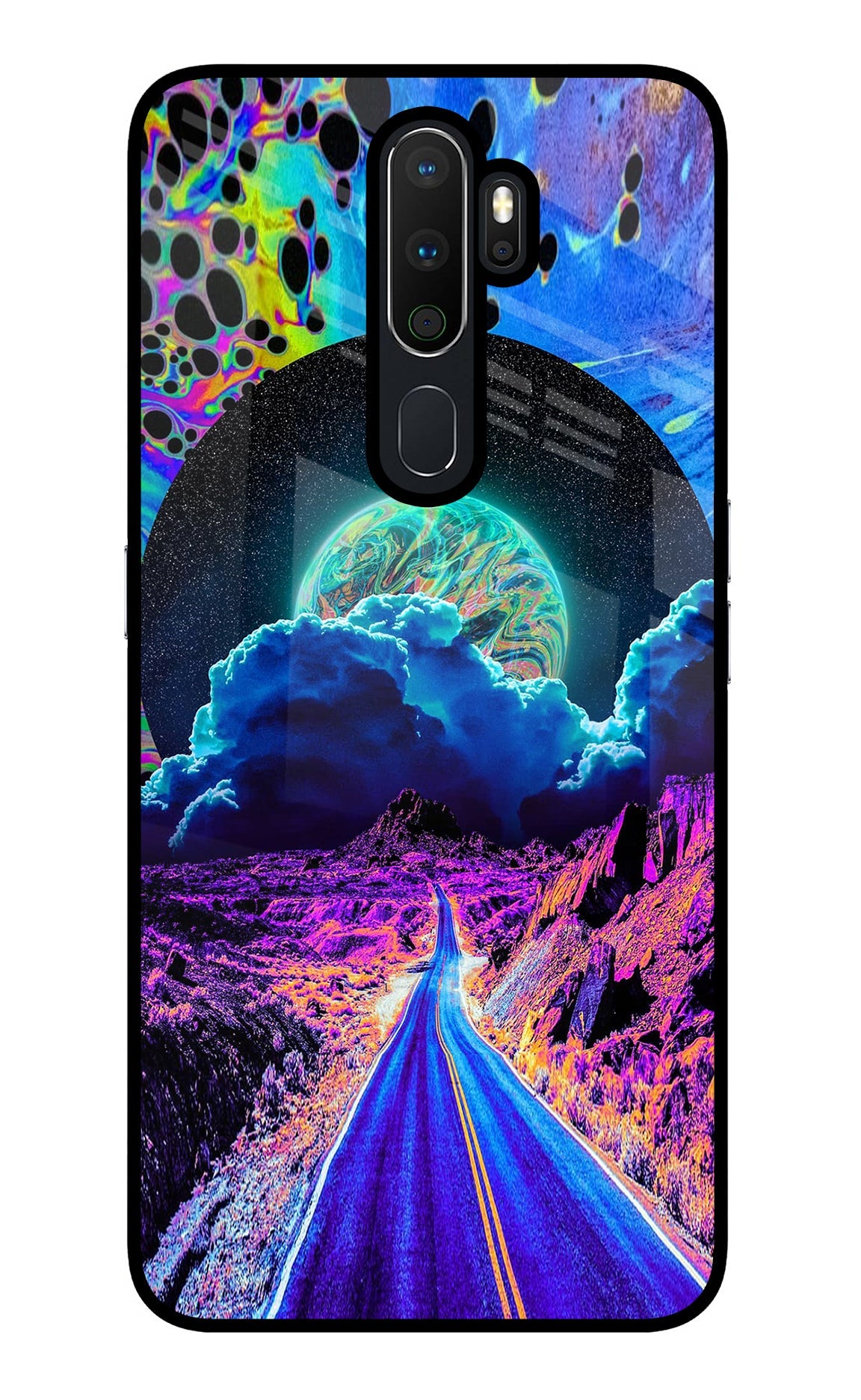 Psychedelic Painting Oppo A5 2020/A9 2020 Glass Case