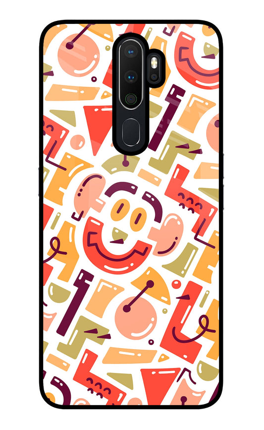Doodle Pattern Oppo A5 2020/A9 2020 Glass Case