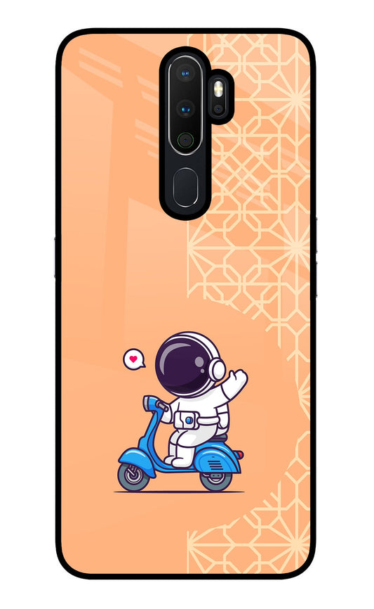 Cute Astronaut Riding Oppo A5 2020/A9 2020 Glass Case