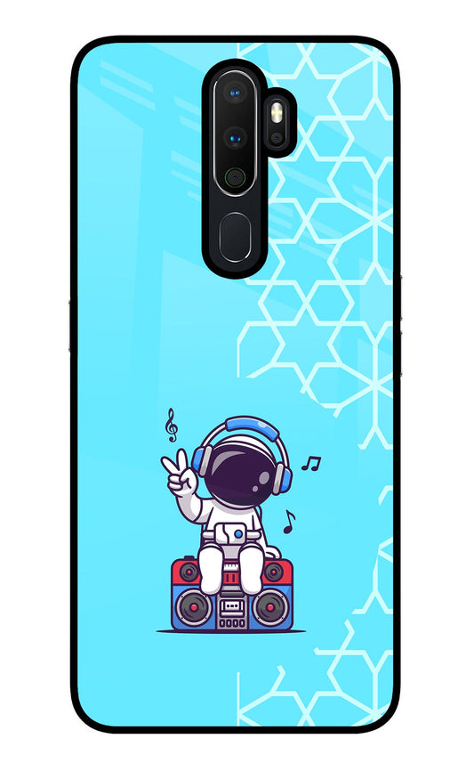 Cute Astronaut Chilling Oppo A5 2020/A9 2020 Glass Case