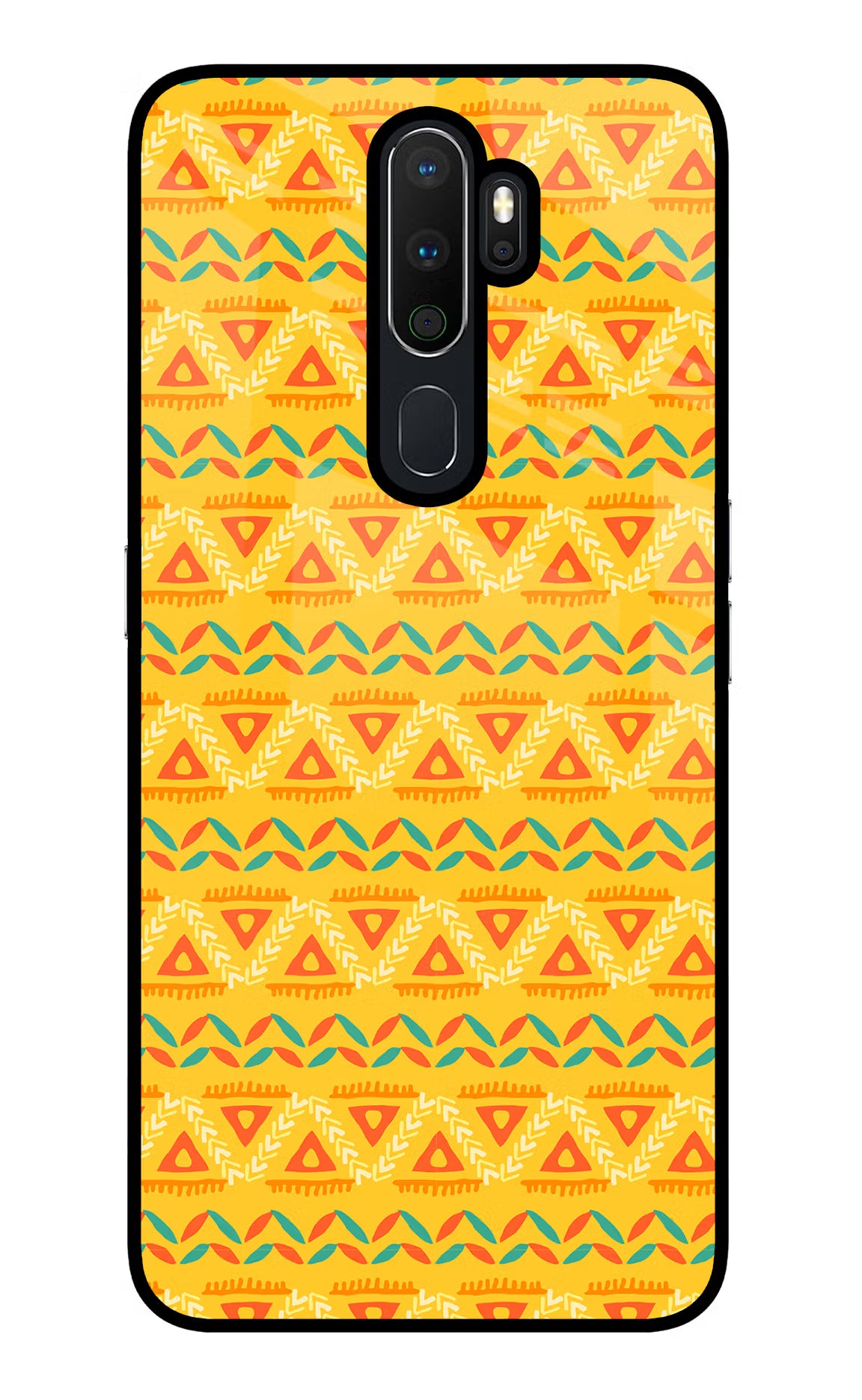 Tribal Pattern Oppo A5 2020/A9 2020 Glass Case Back Cover by Casekaro