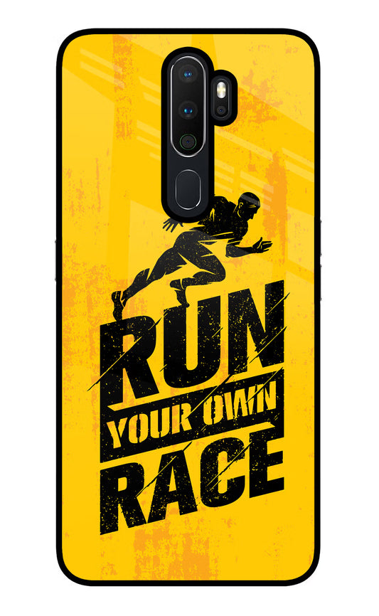 Run Your Own Race Oppo A5 2020/A9 2020 Glass Case