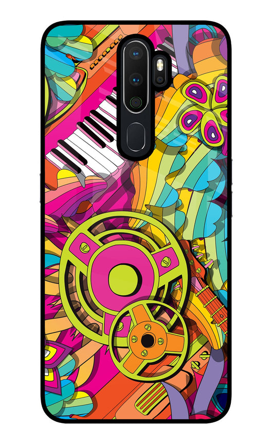 Music Doodle Oppo A5 2020/A9 2020 Glass Case