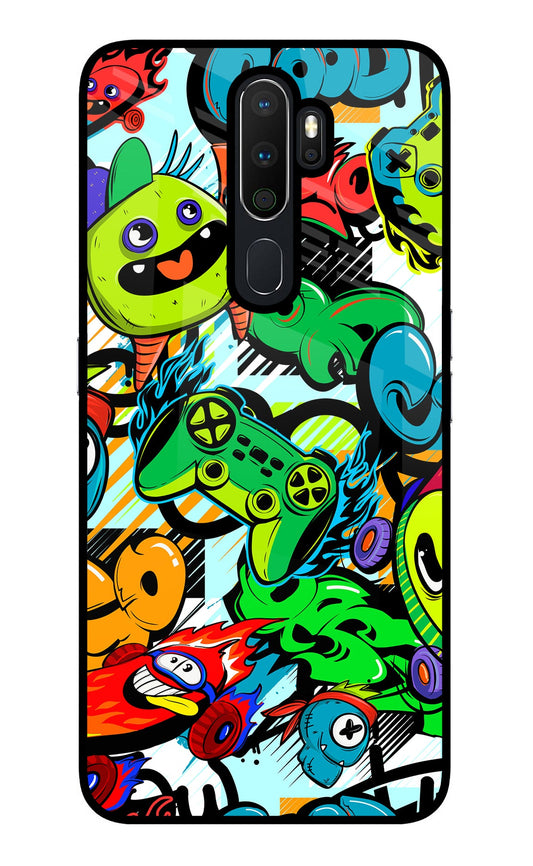 Game Doodle Oppo A5 2020/A9 2020 Glass Case