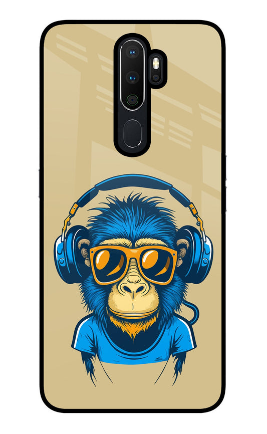 Monkey Headphone Oppo A5 2020/A9 2020 Glass Case