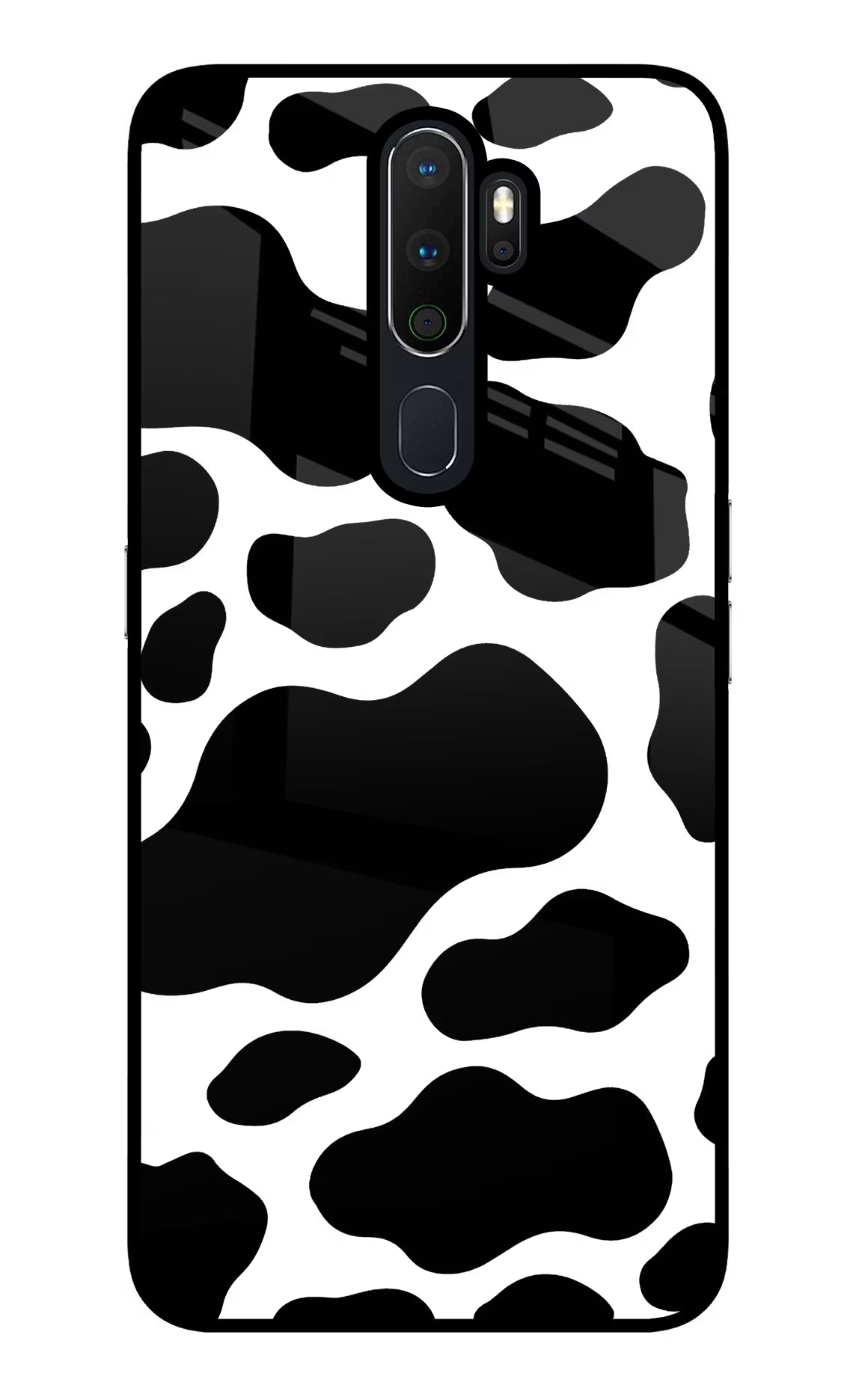 Cow Spots Oppo A5 2020/A9 2020 Glass Case Back Cover by Casekaro