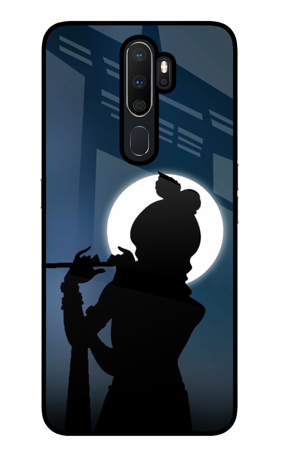 Shri Krishna Silhouette Oppo A5 2020/A9 2020 Glass Case