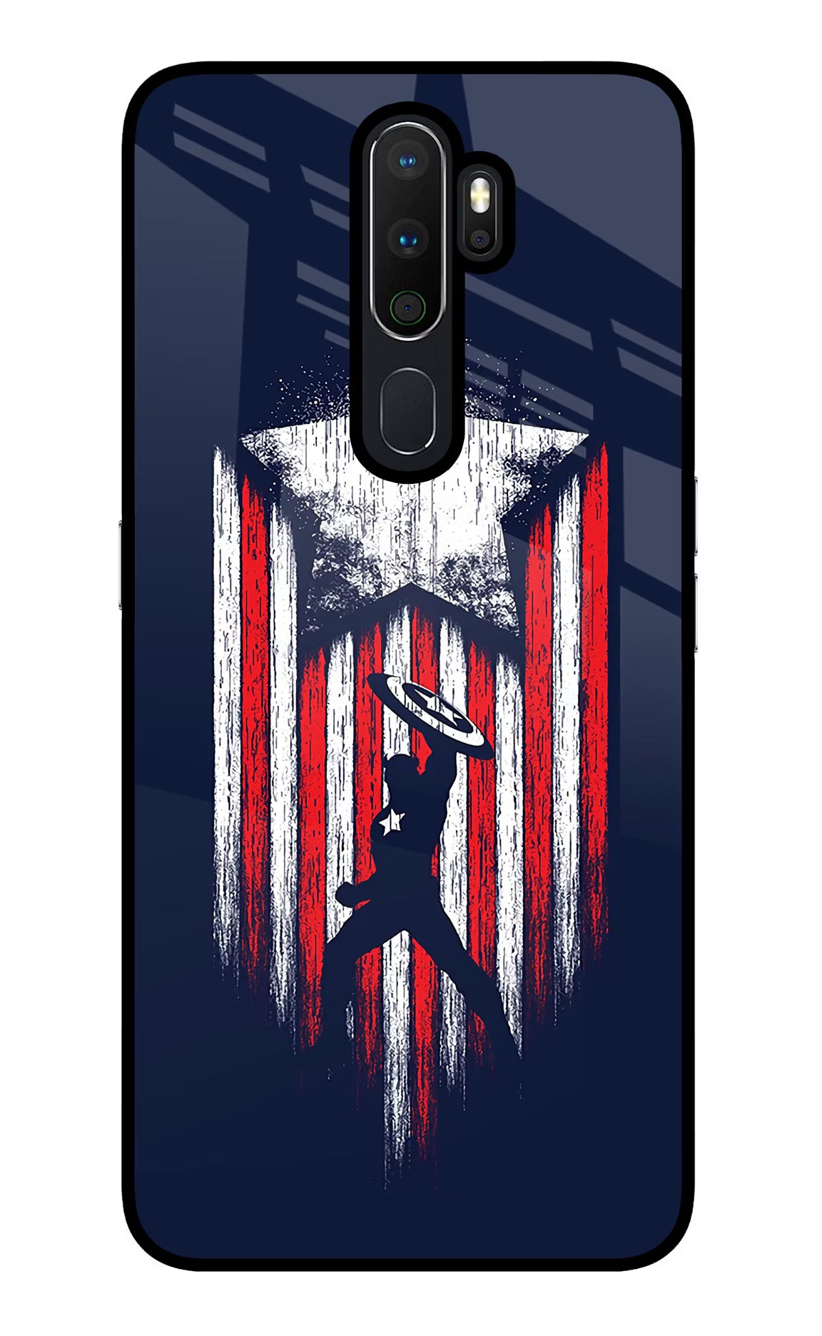 Captain America Marvel Art Oppo A5 2020/A9 2020 Glass Case Back Cover by Casekaro