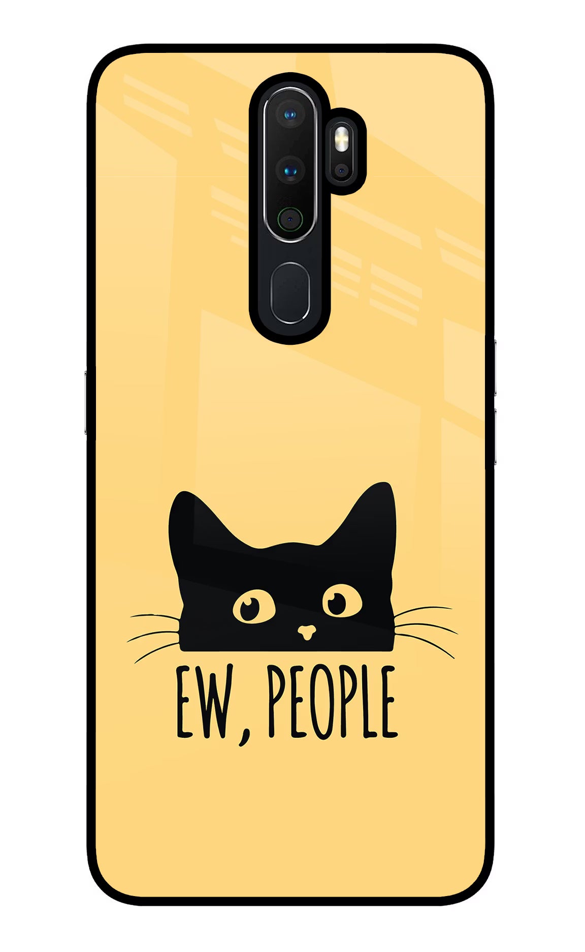 Ew People Catitude Oppo A5 2020/A9 2020 Glass Case Back Cover by Casekaro