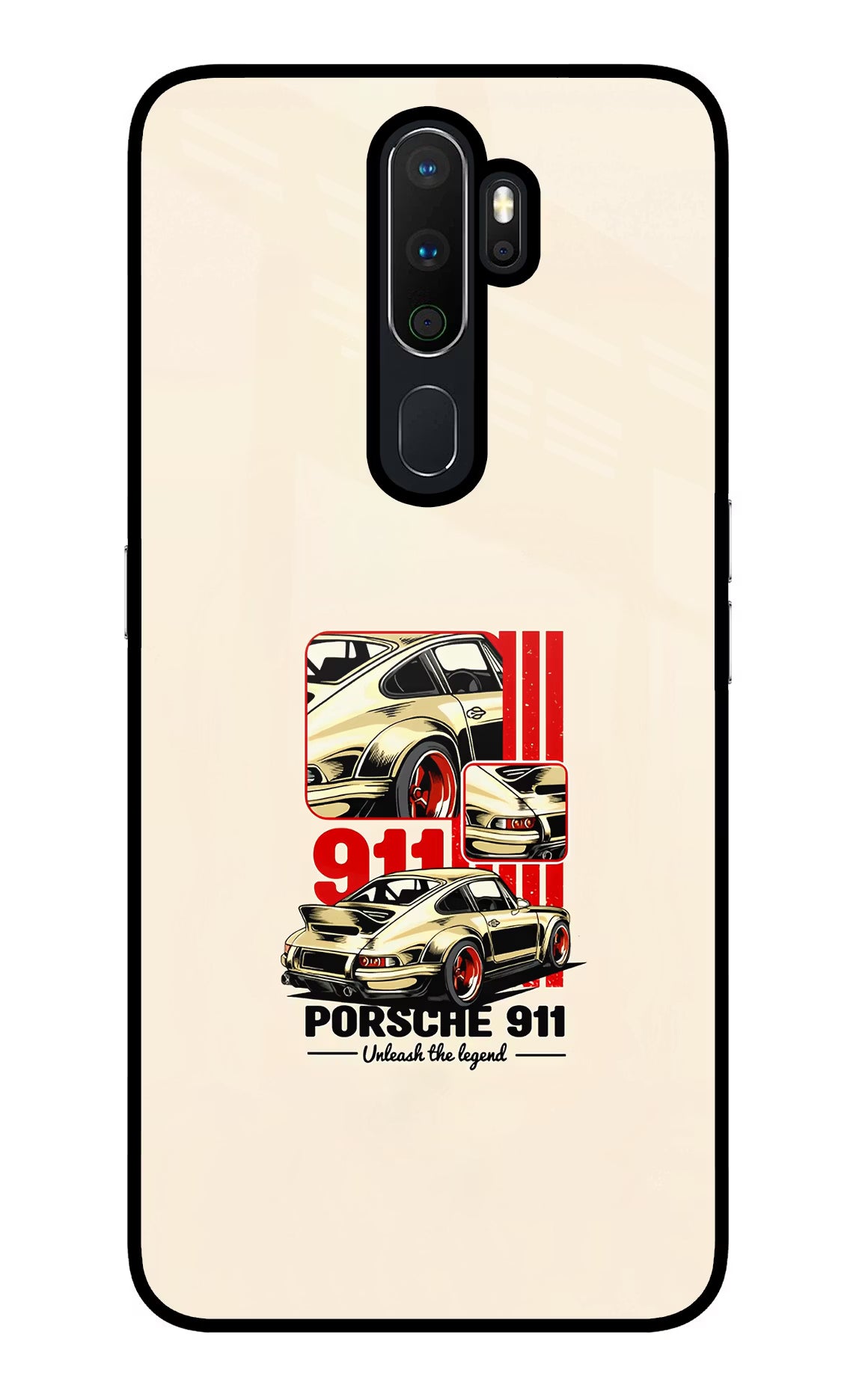Classic Porsche 911 Oppo A5 2020/A9 2020 Glass Case Back Cover by Casekaro