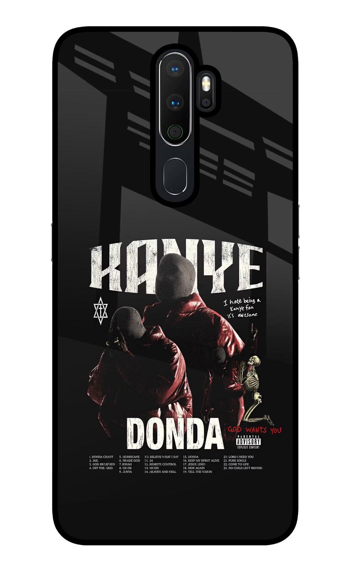 Donda Kanye West Oppo A5 2020/A9 2020 Glass Case