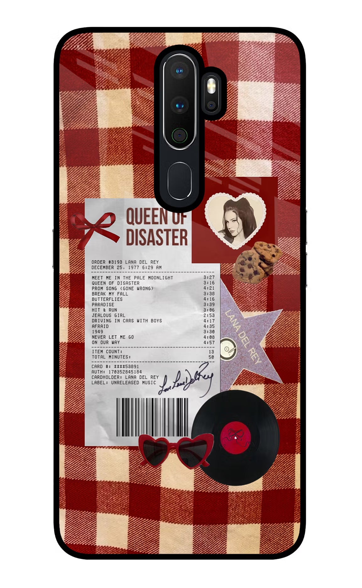 Queen of Disaster Oppo A5 2020/A9 2020 Glass Case Back Cover by Casekaro