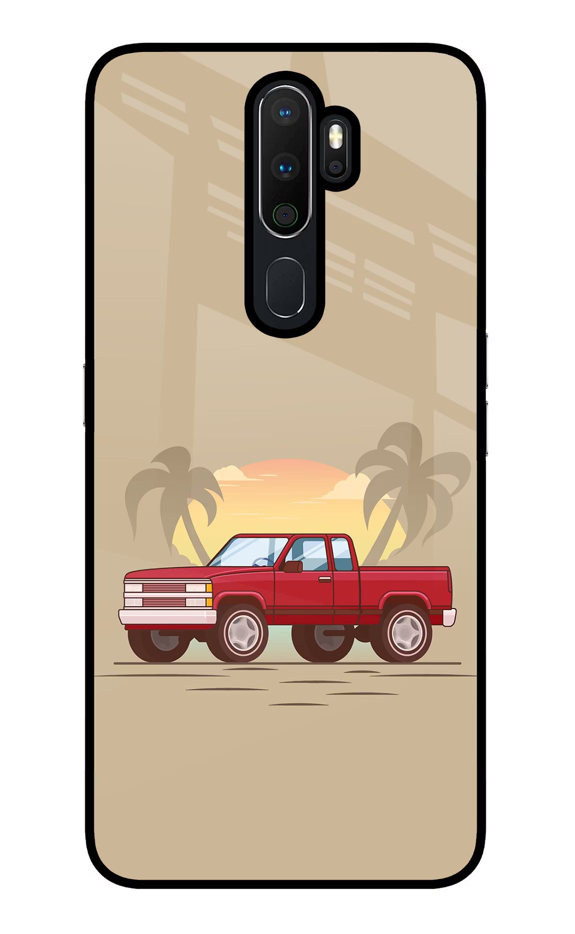 Desert Classic Drive Oppo A5 2020/A9 2020 Glass Case Back Cover by Casekaro