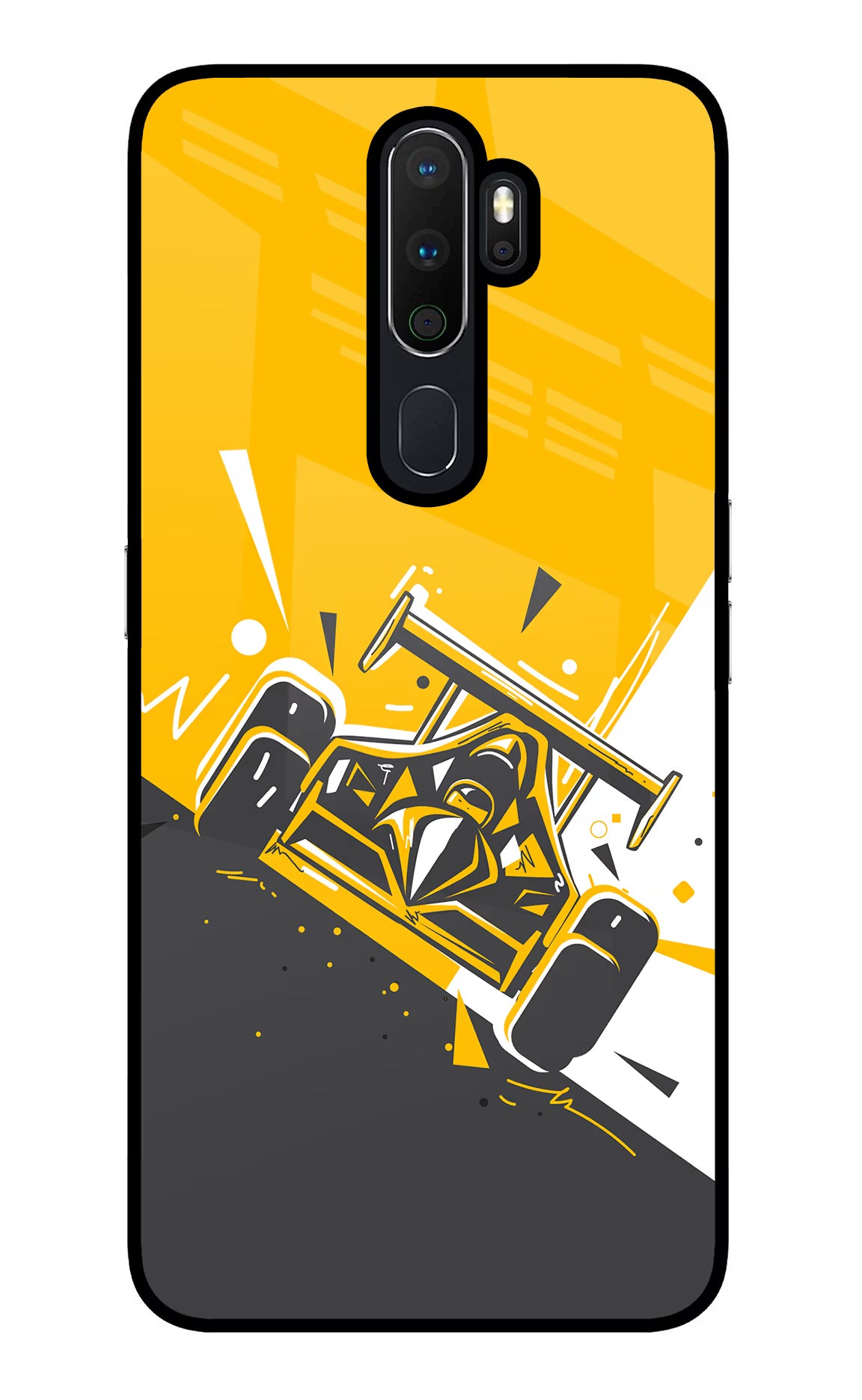 Track King Oppo A5 2020/A9 2020 Glass Case Back Cover by Casekaro