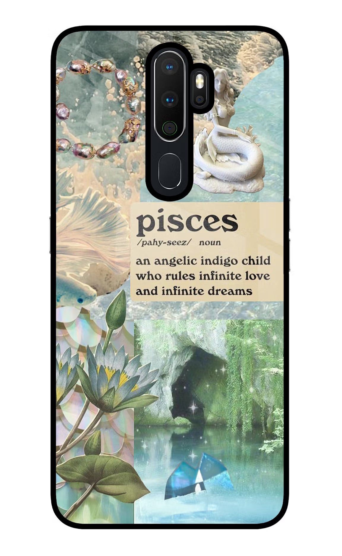 Pisces Zodiac Oppo A5 2020/A9 2020 Glass Case Back Cover by Casekaro
