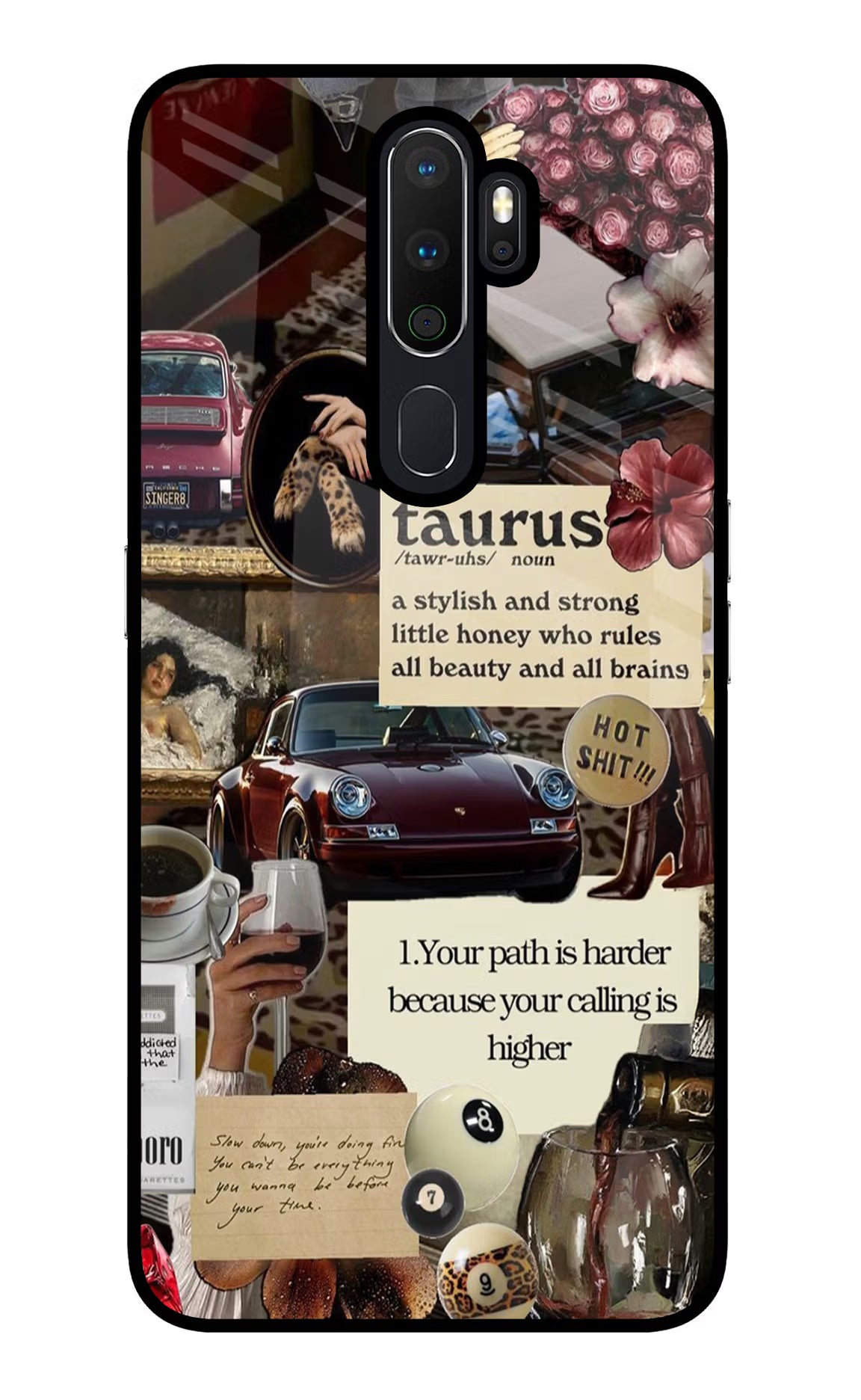 Taurus Zodiac Oppo A5 2020/A9 2020 Glass Case Back Cover by Casekaro
