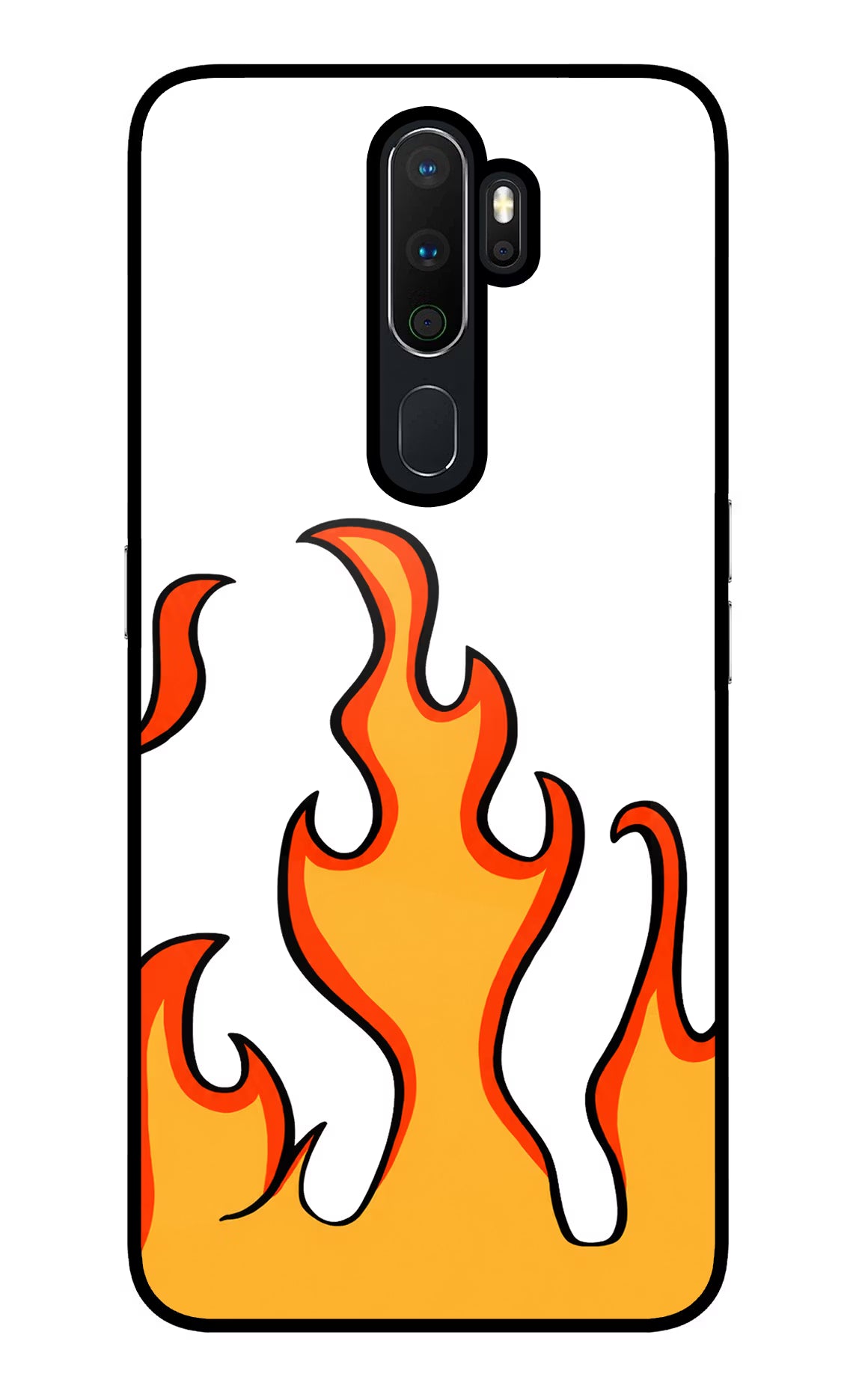 Fired Up – White Oppo A5 2020/A9 2020 Glass Case