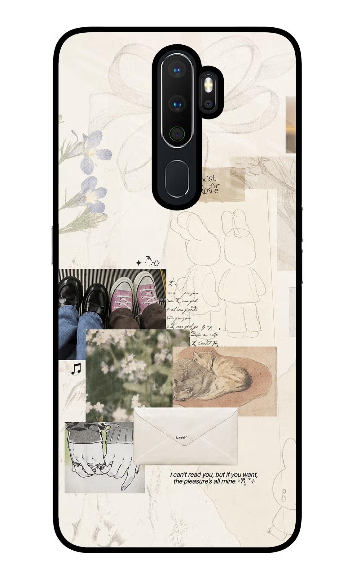Soft Aesthetic Oppo A5 2020/A9 2020 Glass Case