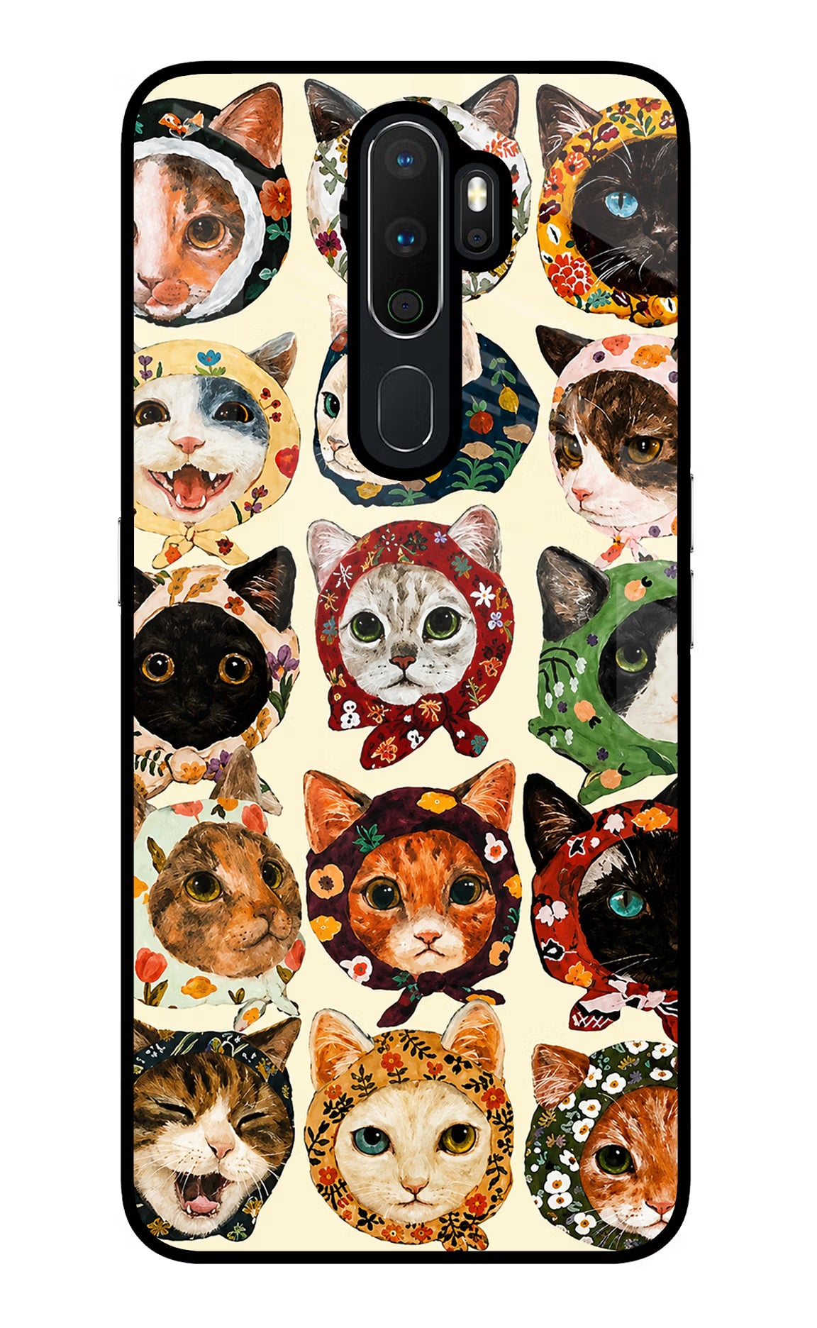 Cool Cat Oppo A5 2020/A9 2020 Glass Case