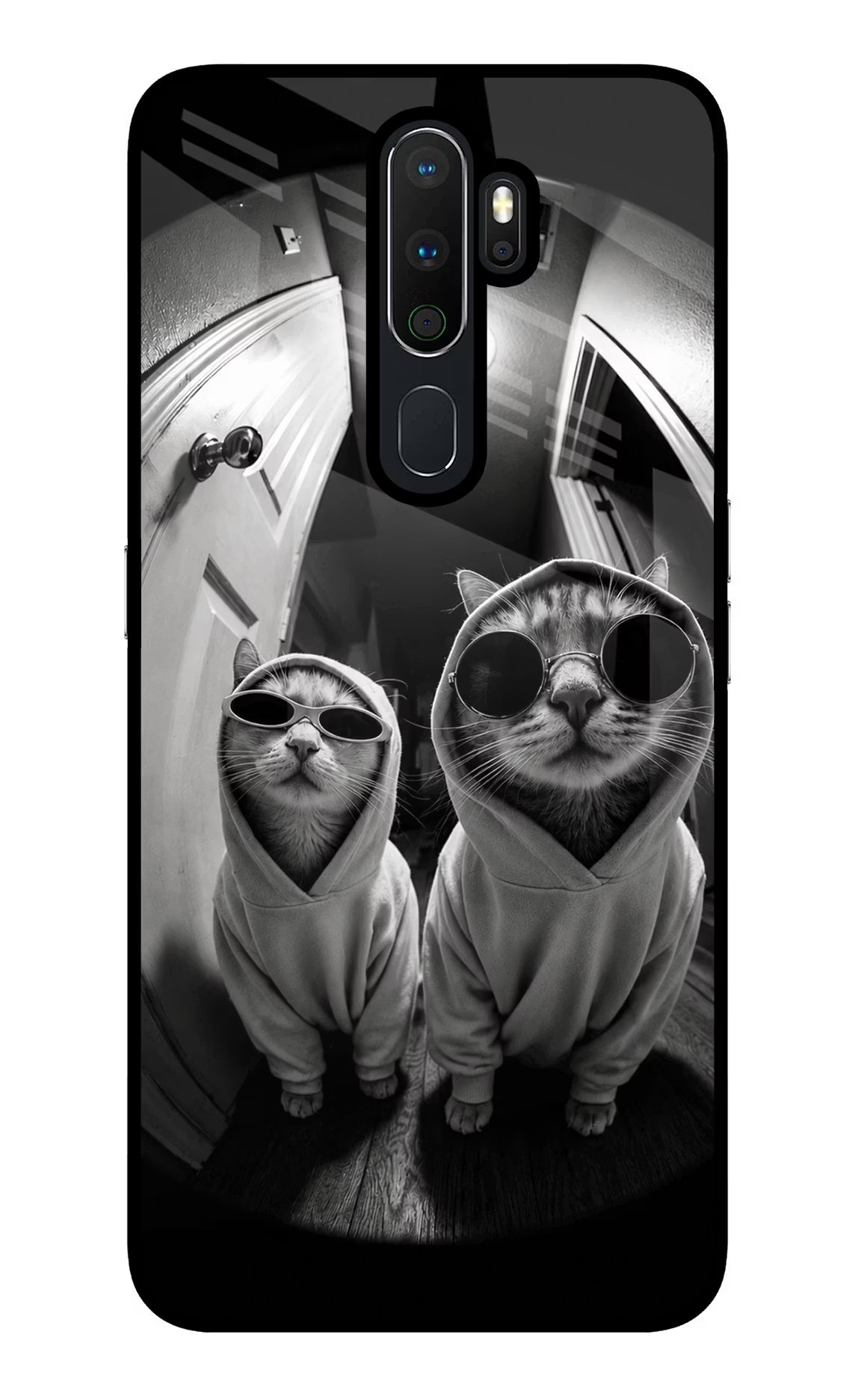 Hood Cats Oppo A5 2020/A9 2020 Glass Case