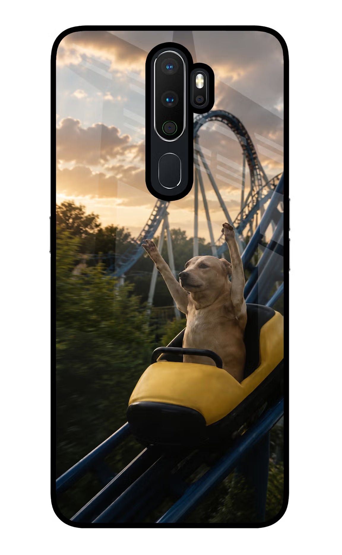 Rollercoaster Dog Oppo A5 2020/A9 2020 Glass Case