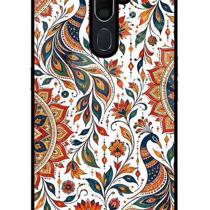 White Mayura Oppo A5 2020/A9 2020 Glass Case