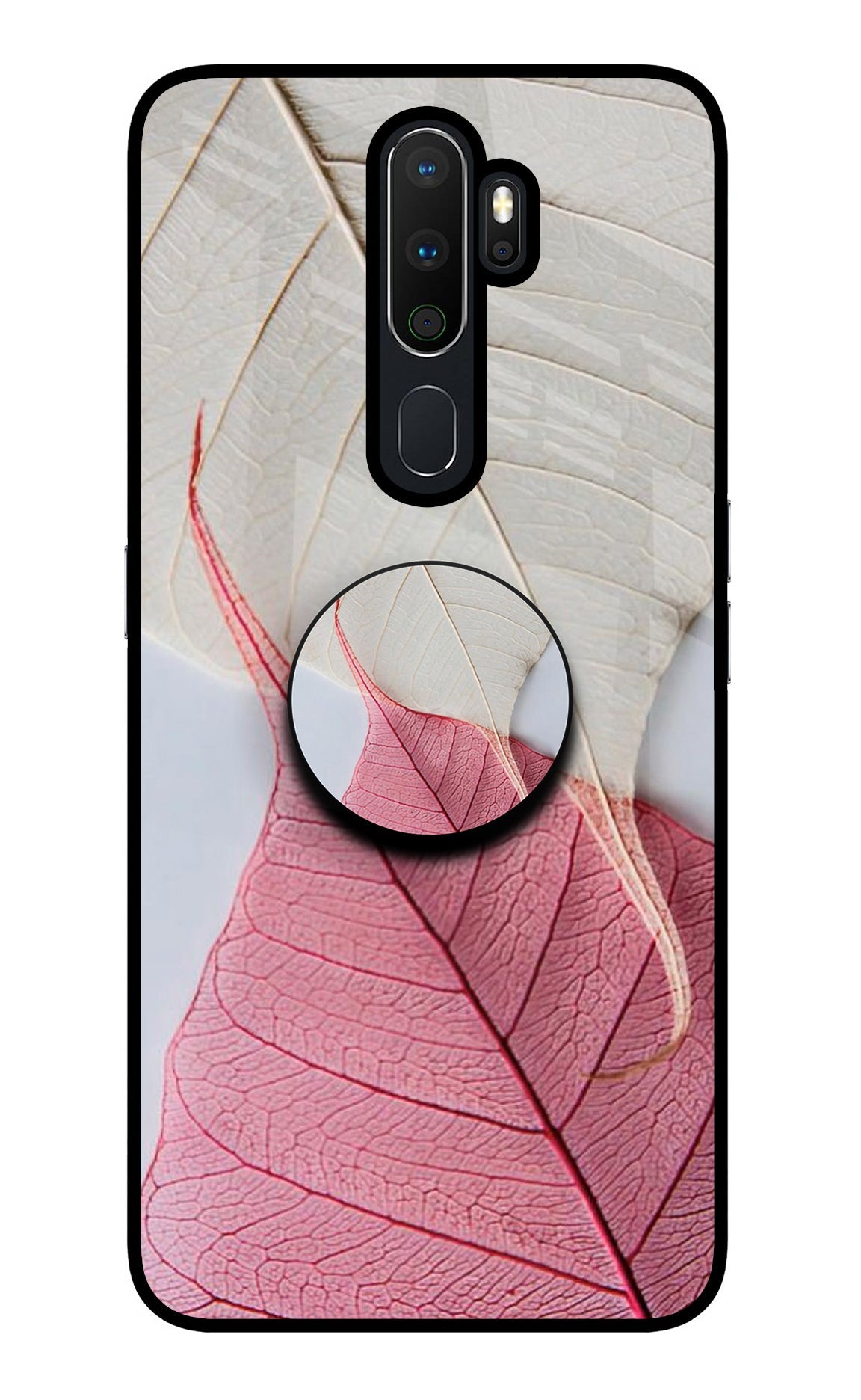 White Pink Leaf Oppo A5 2020/A9 2020 Pop Case