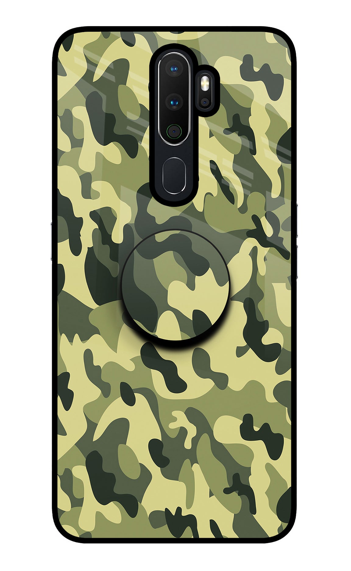 Camouflage Oppo A5 2020/A9 2020 Glass Case
