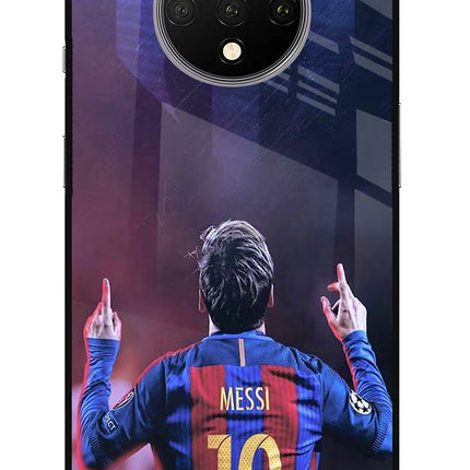 Messi Oneplus 7T Glass Case