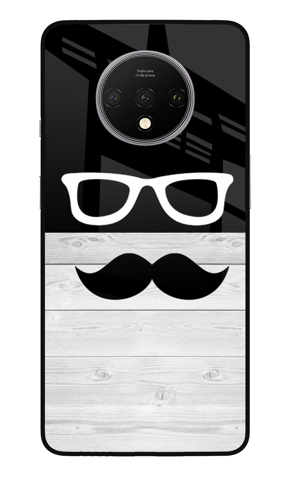 Mustache Oneplus 7T Glass Case