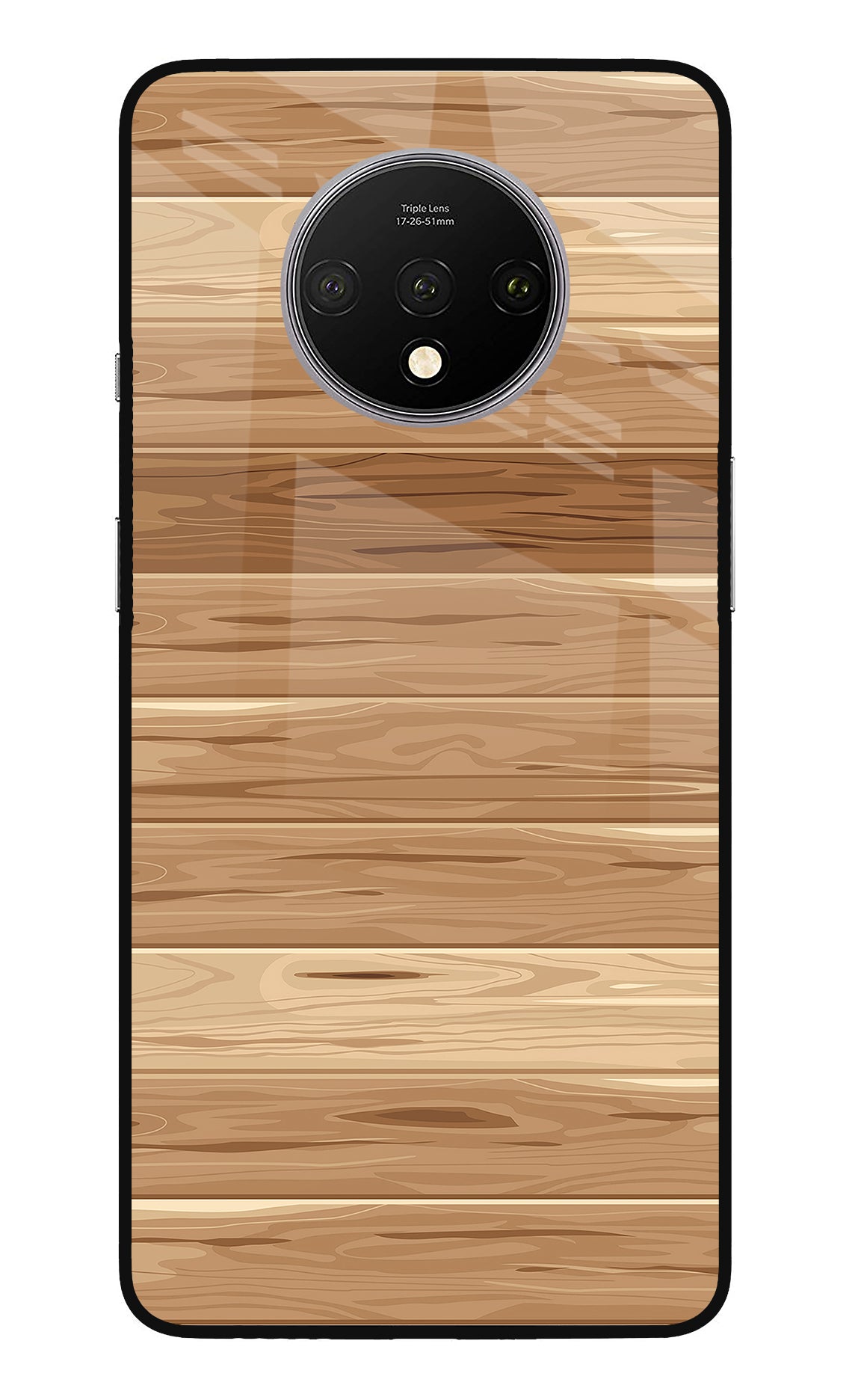 Wooden Vector Oneplus 7T Back Cover