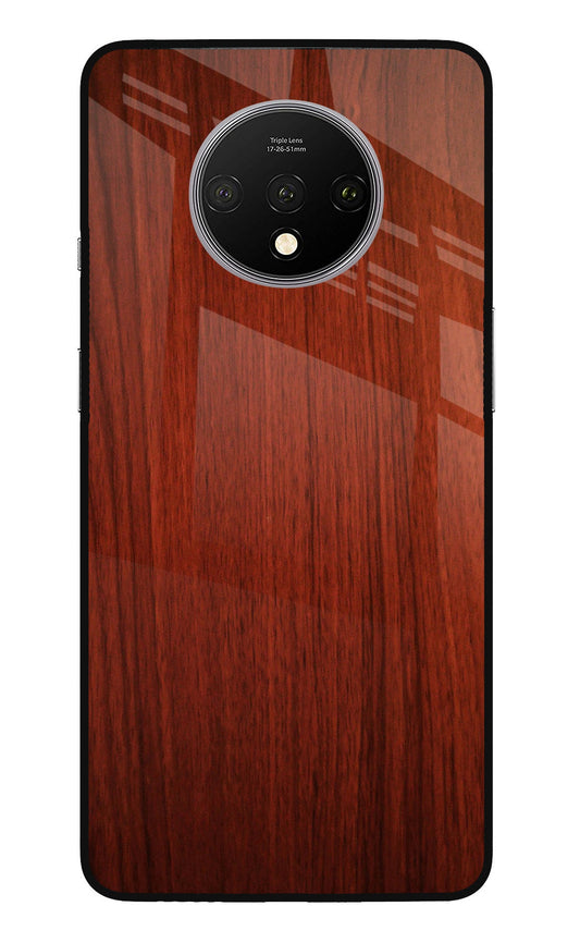 Wooden Plain Pattern Oneplus 7T Glass Case